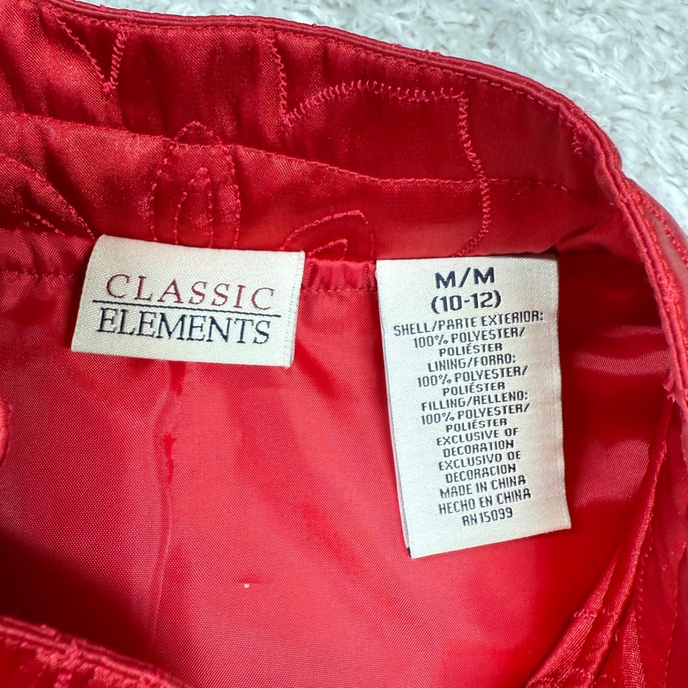 Classic Elements Jacket Women's Medium Red Floral… - image 3
